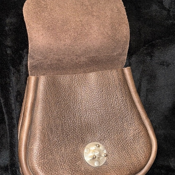 Brown Leather Backpack with Classic Design and Flap Closure main image 5